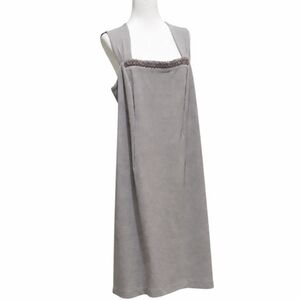 LE BOS Beaded Bodice Midi Dress, Gray, Womens Sz 18 Gala, Cocktail